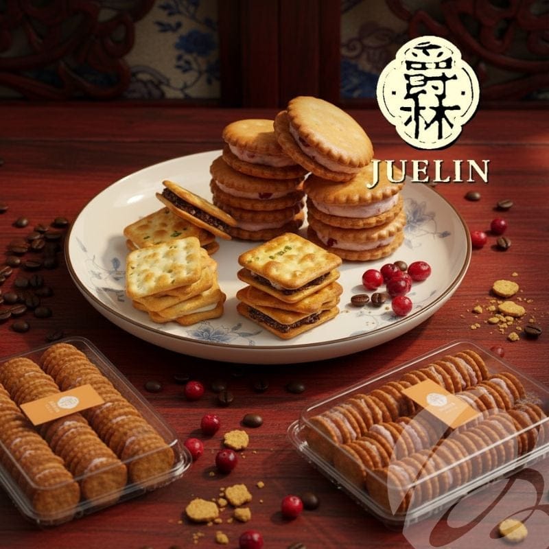 Juelin Biscuits, Cookies & Wafers Juelin Nougat Crackers -Snack- Fresh from Taiwan Juelin Nougat Crackers -Snack- Fresh from Taiwan