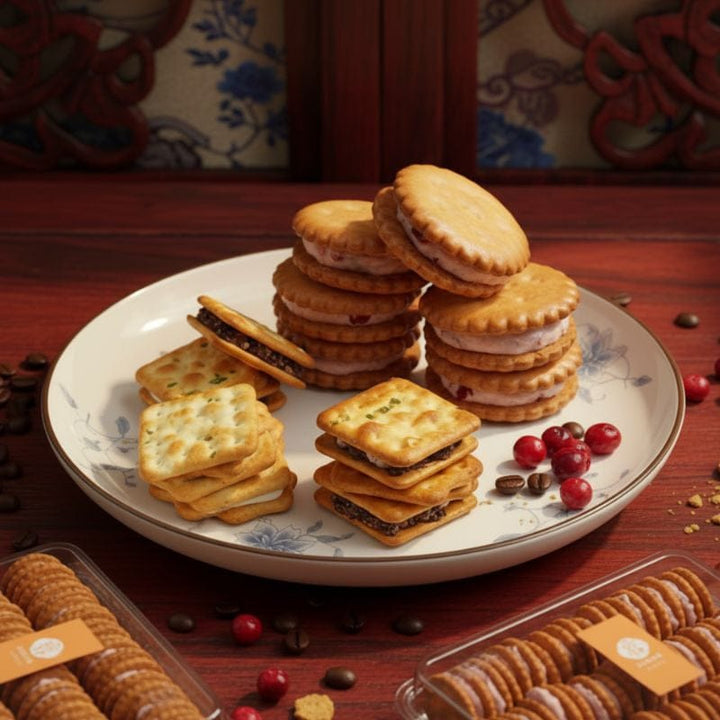 Juelin Biscuits, Cookies & Wafers Juelin Nougat Crackers -Snack- Fresh from Taiwan Juelin Nougat Crackers -Snack- Fresh from Taiwan