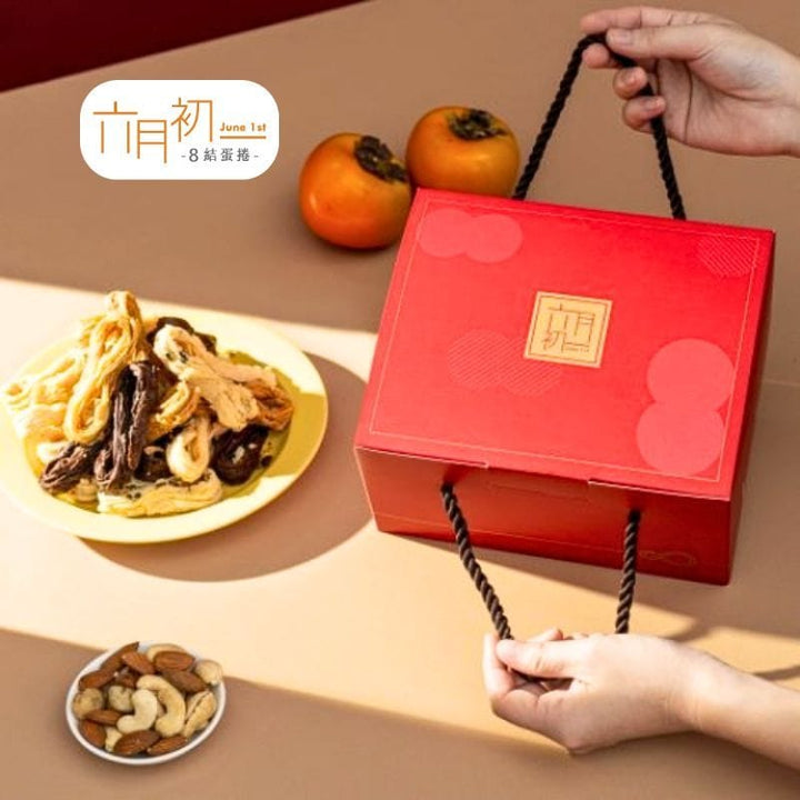 June 1st Gift Set & Hampers JUN1 Signature 8-Knot Egg Rolls - Red Gift Box 320g JUN1 Signature 8-Knot Egg Rolls - Red Gift Box 320g