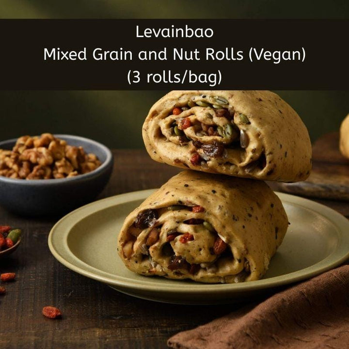 Levainbao Crisps & Puffed Snacks Mixed Grain and Nuts CNY Levainbao Assorted Vegetarian Steamed Buns (Frozen) CNY Levainbao Assorted Vegetarian Steamed Buns (Frozen)