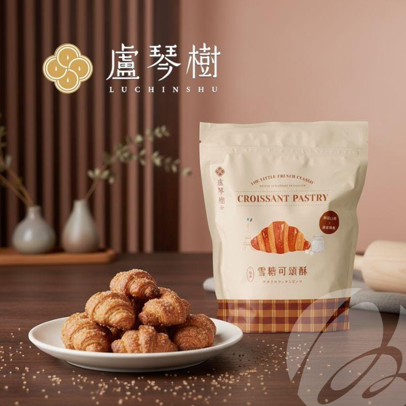 Lu Chin Shu Snack Cakes & Pastries Lu Chin Shu Classic Snowy Salted Croissant Crisps Lu Chin Shu Classic Snowy Salted Croissant Crisps