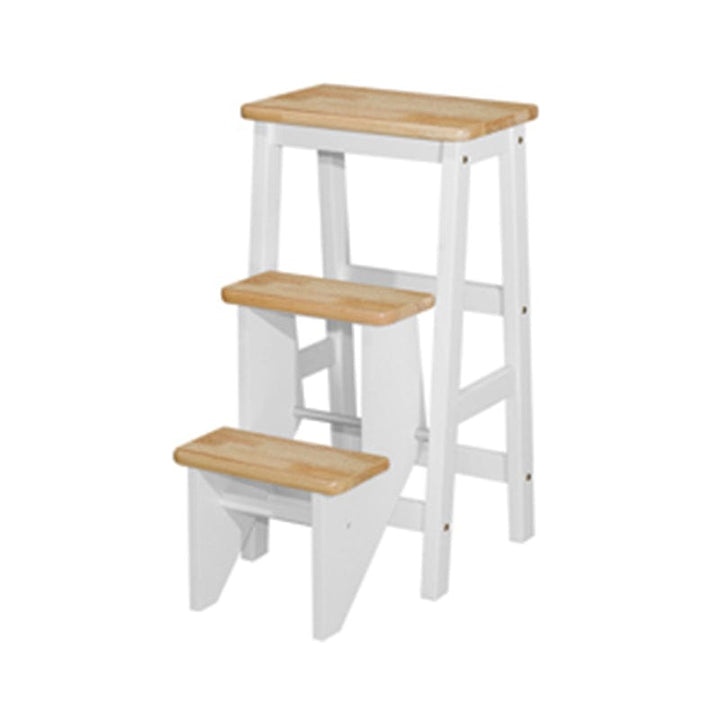 Lumife Step Ladder White / Natural Step Chair Step Chair