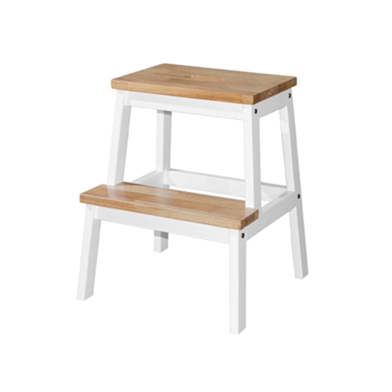 Lumife Step Ladder White / Natural Step Stool Step Stool