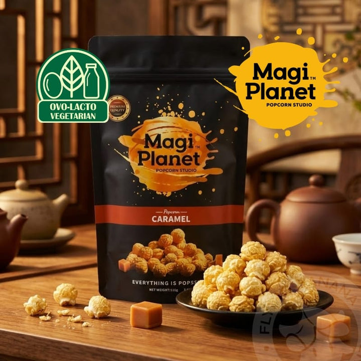 Magi Planet Popcorn MagiPlanet Caramel Crunch Popcorn Classic Flavor (Ovo Lacto-Vegetarian) (110g) MagiPlanet Caramel Crunch Popcorn Classic Flavor (Lacto-Vegetarian) (1