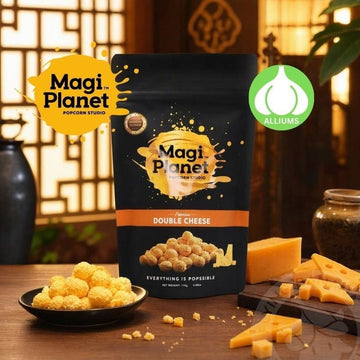 Magi Planet Popcorn MagiPlanet Double Cheese Popcorn New Zealand Anchor Cheese Powder Snack (Alliums) (110g) MagiPlanet Double Cheese Popcorn New Zealand Anchor Cheese Powder Snac
