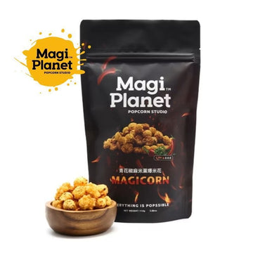 Magi Planet Popcorn MagiPlanet Magicorn Green Sichuan Pepper Popcorn & Rice Cracker Snack (Alliums) (110g) MagiPlanet Magicorn Green Sichuan Pepper Popcorn & Rice Cracker Snack 