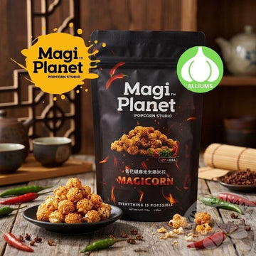 Magi Planet Popcorn MagiPlanet Magicorn Green Sichuan Pepper Popcorn & Rice Cracker Snack (Alliums) (110g) MagiPlanet Magicorn Green Sichuan Pepper Popcorn & Rice Cracker Snack 