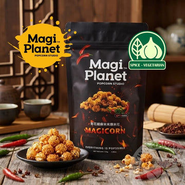 Magi Planet Popcorn MagiPlanet Magicorn Green Sichuan Pepper Popcorn & Rice Cracker Snack (Spice-Vegetarian) (110g) MagiPlanet Magicorn Green Sichuan Pepper Popcorn & Rice Cracker Snack 