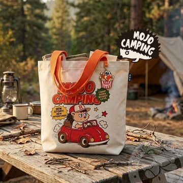 Mojo Tote Bags MOJO - Retro Road Trip Canvas Tote Bag MOJO - Retro Road Trip Canvas Tote