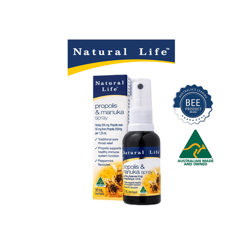 Natural Life Honey Natural Life Propolis & Manuka Honey Throat Spray Natural Life Propolis & Manuka Honey Throat Spray