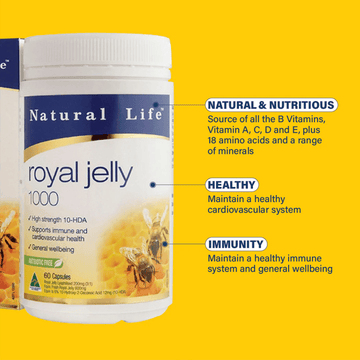 Natural Life Multivitamin & Minerals Natural Life Royal Jelly 1000mg Capsules Natural Life Royal Jelly 1000mg Capsules