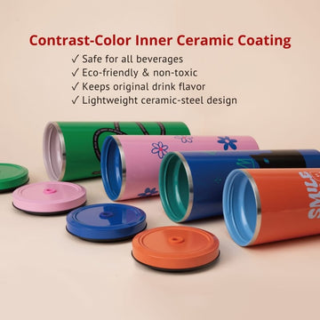 Oolab Cups, Mugs & Glasses Oolab Color Palette Ceramic-Coating Straw Cup (with Straw) 850ml Oolab Color Palette Ceramic-Coating Straw Cup (with Straw) 850ml