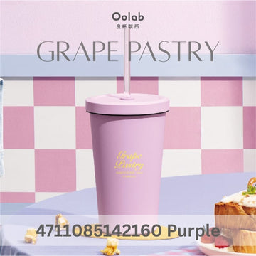 Oolab Coffee Purple Oolab Ice Cream Series Ceramic-Coating Straw Cup 550ML Oolab Ice Cream Series Ceramic-Coating Straw Cup 550ML