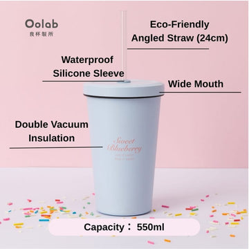 Oolab Coffee Oolab Ice Cream Series Ceramic-Coating Straw Cup 550ML Oolab Ice Cream Series Ceramic-Coating Straw Cup 550ML