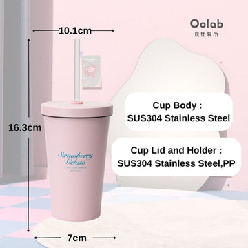 Oolab Coffee Oolab Ice Cream Series Ceramic-Coating Straw Cup 550ML Oolab Ice Cream Series Ceramic-Coating Straw Cup 550ML