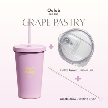 Oolab Coffee Purple Bundle A Oolab Ice Cream Series Ceramic-Coating Straw Cup 550ML Oolab Ice Cream Series Ceramic-Coating Straw Cup 550ML