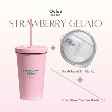 Oolab Coffee Pink Bundle A Oolab Ice Cream Series Ceramic-Coating Straw Cup 550ML Oolab Ice Cream Series Ceramic-Coating Straw Cup 550ML