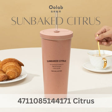 Oolab Water Bottles & Accessories Citrus Oolab My Little Moments Ceramic Coating Straw Tumbler (with Straw) 710ml Oolab My Little Moments Ceramic Coating Straw Tumbler (with Straw) 710