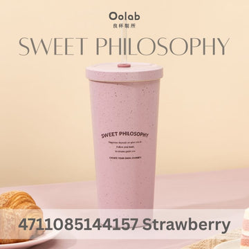 Oolab Water Bottles & Accessories Strawberry Oolab My Little Moments Ceramic Coating Straw Tumbler (with Straw) 710ml Oolab My Little Moments Ceramic Coating Straw Tumbler (with Straw) 710