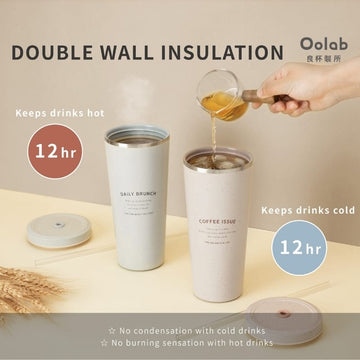 Oolab Water Bottles & Accessories Oolab My Little Moments Ceramic Coating Straw Tumbler (with Straw) 710ml Oolab My Little Moments Ceramic Coating Straw Tumbler (with Straw) 710