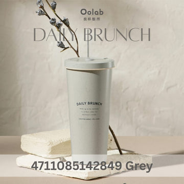 Oolab Water Bottles & Accessories Grey Oolab My Little Moments Ceramic Coating Straw Tumbler (with Straw) 710ml Oolab My Little Moments Ceramic Coating Straw Tumbler (with Straw) 710