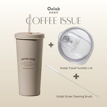 Oolab Water Bottles & Accessories Coffee Set A Oolab My Little Moments Ceramic Coating Straw Tumbler (with Straw) 710ml Oolab My Little Moments Ceramic Coating Straw Tumbler (with Straw) 710