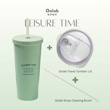 Oolab Water Bottles & Accessories Green Set A Oolab My Little Moments Ceramic Coating Straw Tumbler (with Straw) 710ml Oolab My Little Moments Ceramic Coating Straw Tumbler (with Straw) 710