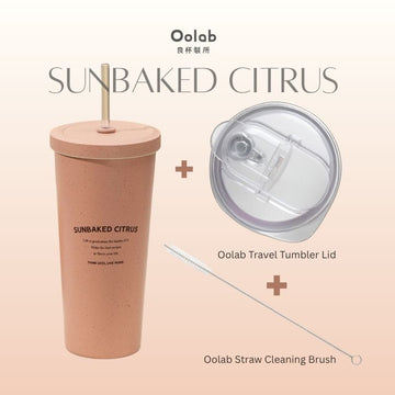Oolab Water Bottles & Accessories Citrus Set A Oolab My Little Moments Ceramic Coating Straw Tumbler (with Straw) 710ml Oolab My Little Moments Ceramic Coating Straw Tumbler (with Straw) 710