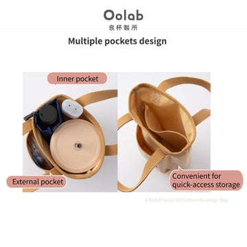 Oolab Water Bottles & Accessories Oolab Recycled Cotton Beverage Bag Oolab Recycled Cotton Beverage Bag