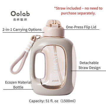Oolab Water Bottles & Accessories Oolab Sport Handle Bottle Big Volume Outdoor 1500ml Oolab Sport Handle Bottle Big Volume Outdoor 1500ml