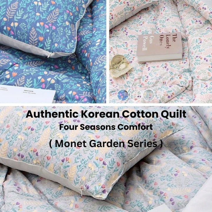 Pika Pika Blankets, Comforters & Quilts PikaPika Authentic Made-in-Korea Quilt (2m x 1m) – Lightweight Spring/Summer All-Season Comforter - Monet Garden Series PikaPika Authentic Made-in-Korea Quilt (2m x 1m) – Lightweight Spring/