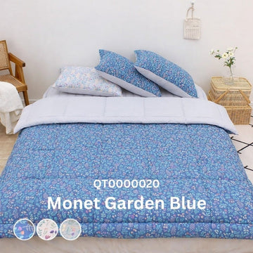 Pika Pika Blankets, Comforters & Quilts Monet Garden Blue PikaPika Authentic Made-in-Korea Quilt (2m x 1m) – Lightweight Spring/Summer All-Season Comforter - Monet Garden Series PikaPika Authentic Made-in-Korea Quilt (2m x 1m) – Lightweight Spring/