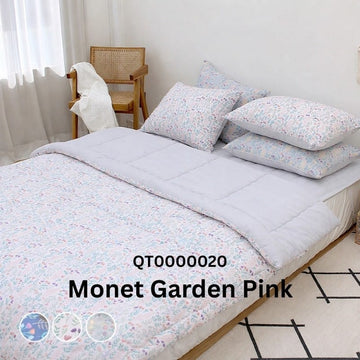 Pika Pika Blankets, Comforters & Quilts Monet Garden Pink PikaPika Authentic Made-in-Korea Quilt (2m x 1m) – Lightweight Spring/Summer All-Season Comforter - Monet Garden Series PikaPika Authentic Made-in-Korea Quilt (2m x 1m) – Lightweight Spring/