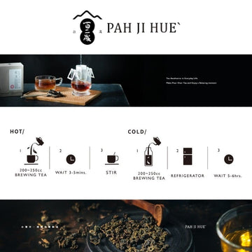 Pah Ji Hue Tea & Tea Bags Pah Ji Hue - Formosa Tea ( Oriental Beauty Tea & Sijichun Oolong Tea ) | 2g x 6 bags Pah Ji Hue - Formosa Tea ( Oriental Beauty Tea & Sijichun Oolong Tea )