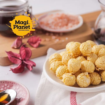 Magi Planet Popcorn MagiPlanet Rose Salt Caramel Popcorn Himalayan Rock Salt Snack (100% Vegan) (110g) MagiPlanet Rose Salt Caramel Popcorn Himalayan Rock Salt Snack (100% V