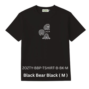 Zooztory T-shirts Black Bear-Black-M Zooztory Taiwan Black Bear Printed Tee Shirt Black White Zooztory Taiwan Black Bear Printed Tee Shirt Black White