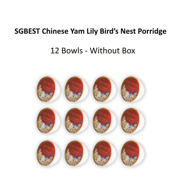 SGBest Vitamins, Minerals & Wellness Supplements 12 Bowls - w/o Box SGBEST Chinese Yam Lily Bird’s Nest Porridge SGBEST Chinese Yam Lily Bird’s Nest Porridge