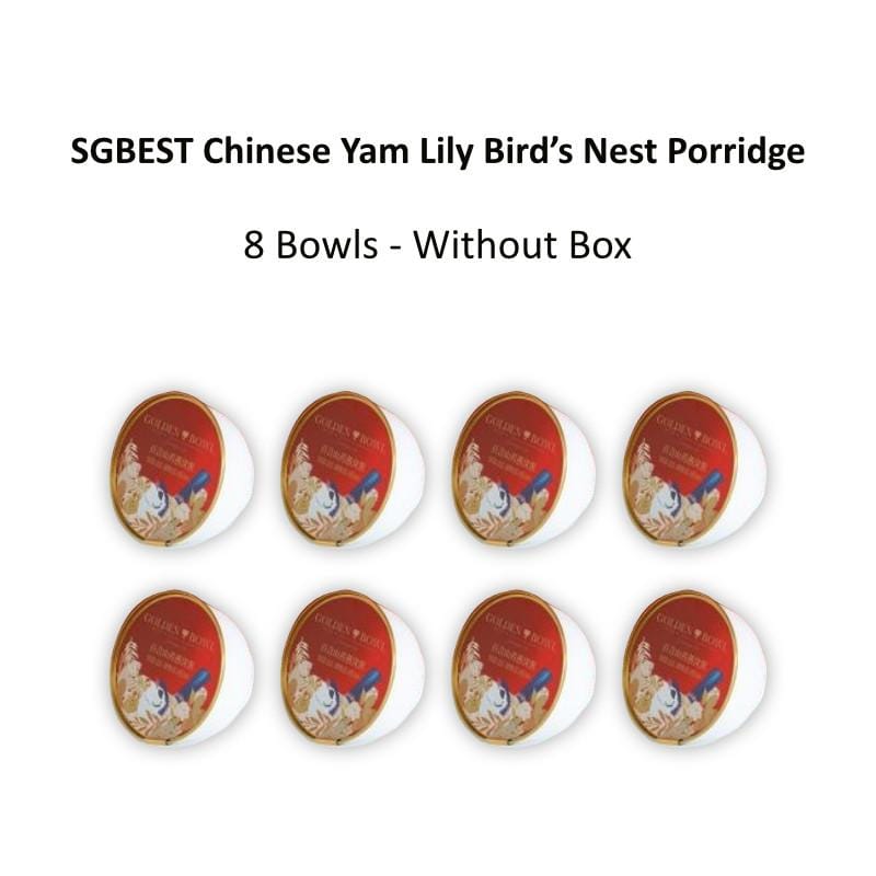 SGBest Vitamins, Minerals & Wellness Supplements 8 Bowls - w/o Box SGBEST Chinese Yam Lily Bird’s Nest Porridge SGBEST Chinese Yam Lily Bird’s Nest Porridge