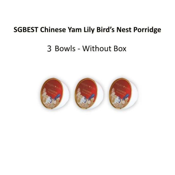 SGBest Vitamins, Minerals & Wellness Supplements 3 Bowls - w/o Box SGBEST Chinese Yam Lily Bird’s Nest Porridge SGBEST Chinese Yam Lily Bird’s Nest Porridge