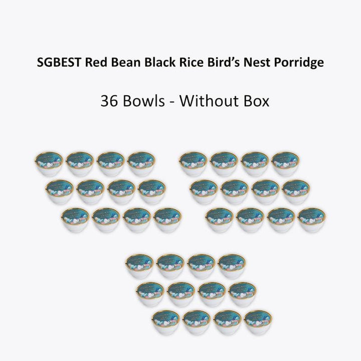 SGBest Vitamins, Minerals & Wellness Supplements 36 Bowls- w/o Box SGBEST Red Bean Black Rice Bird’s Nest Porridge SGBEST Red Bean Black Rice Bird’s Nest Porridge