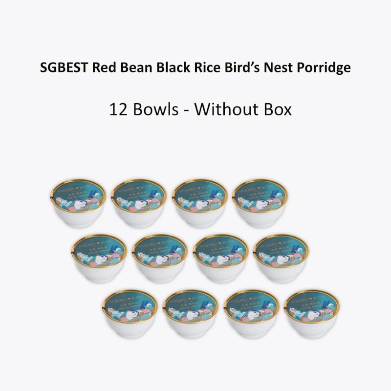 SGBest Vitamins, Minerals & Wellness Supplements 12 Bowls- w/o Box SGBEST Red Bean Black Rice Bird’s Nest Porridge SGBEST Red Bean Black Rice Bird’s Nest Porridge