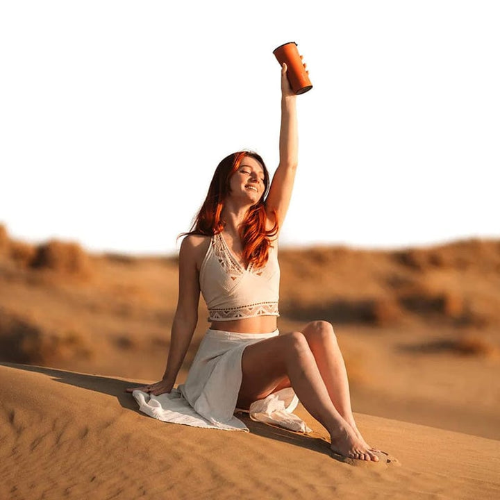 Sttoke Inc Tumbler STTOKE - Desert Sunburst  STTOKE - Desert Sunburst - ShatterProof Ceramic Reusable Cup