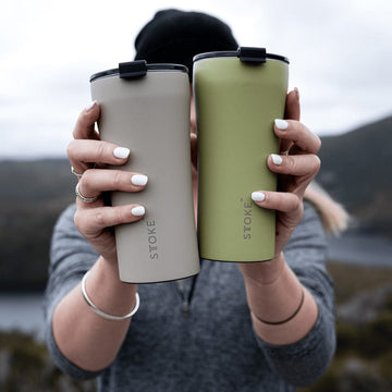 Sttoke Inc Tumbler STTOKE - Heather Green  STTOKE - Heather Green - ShatterProof Ceramic Reusable Cup
