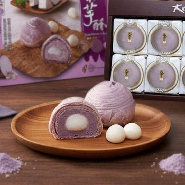 Tachia Master Snack Cakes & Pastries Tachia Master Taro Mochi Pastry (purple 8 Pcs) Snack - Fresh from Taiwan Tachia Master Taro Mochi Pastry (purple 8 Pcs) Snack - Fresh from Taiw