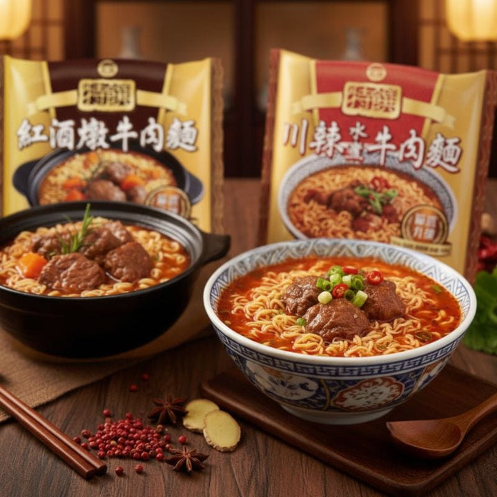 Tai Jiu Instant Noodles Wine Beef Instant Noodles (3 packs/bag) - Direct From Taiwan Wine Beef Instant Noodles (3 packs/bag) - Direct From Taiwan