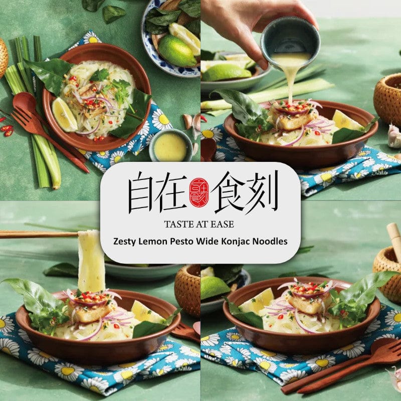 Taste At Ease Noodles Zesty Lemon Pesto Taiwan Konjac Noodles Individual Pack -Taste At Ease Taiwan Konjac Noodles Individual Pack -Taste At Ease