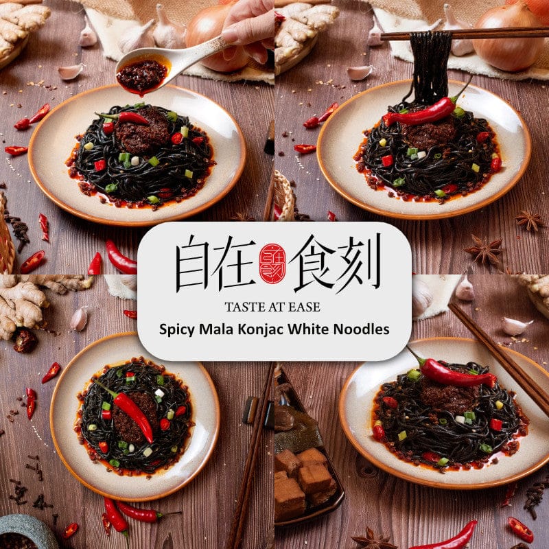 Taste At Ease Noodles Spicy Mala Taiwan Konjac Noodles Individual Pack -Taste At Ease Taiwan Konjac Noodles Individual Pack -Taste At Ease