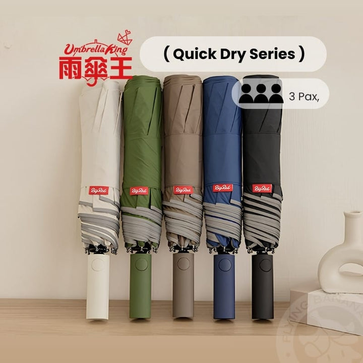 Umbrella King Umbrellas Umbrella King Big Red Auto 27" Quick Dry 3 Person Umbrella 458g Umbrella King Big Red Auto 27" Quick Dry 3 Person Umbrella 458g