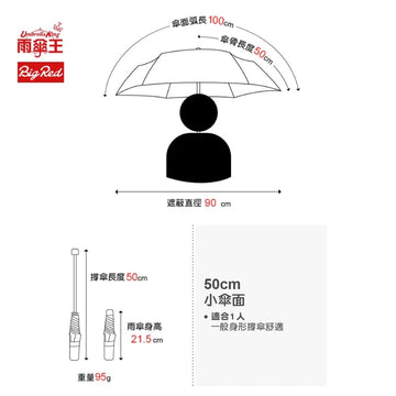 Umbrella King Umbrellas Umbrella King Big Red Manual 19" Ultra Light Quick Dry 1 Person Umbrella 95g Umbrella King Big Red Manual 19" Ultra Light Quick Dry 1 Person Umbrel