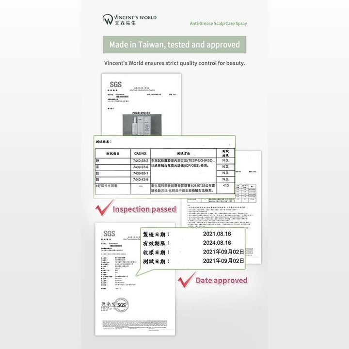 Vincent's World Hair care Anti-Grease Scalp Care Spray 100ml Anti-Grease Scalp Care Spray 100ml